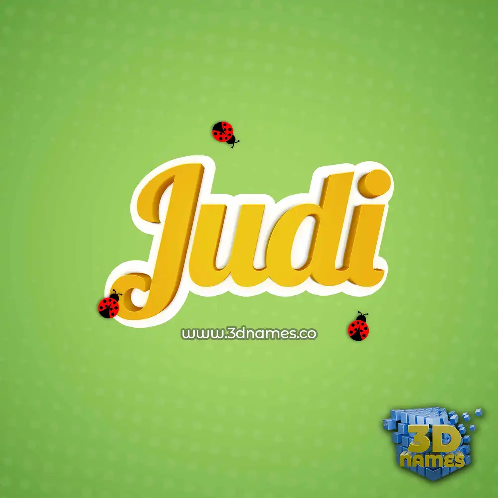 judi in Ladybugs style - 3D name wallpaper