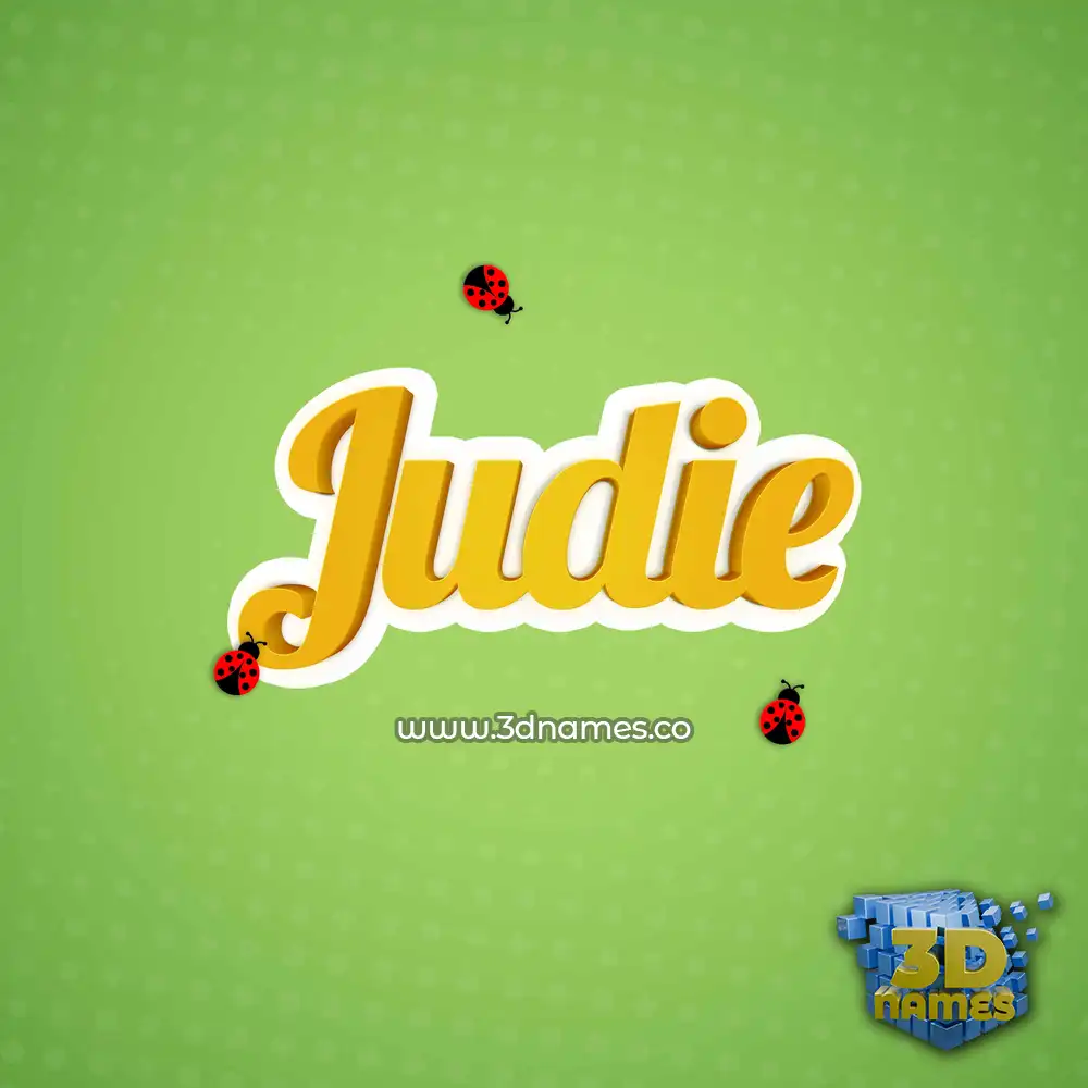 judie in Ladybugs style - 3D name wallpaper