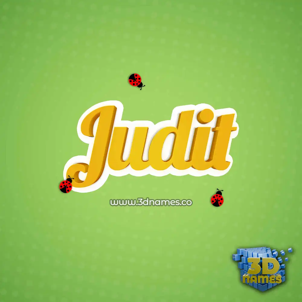 judit in Ladybugs style - 3D name wallpaper
