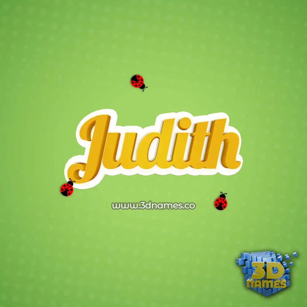 judith in Ladybugs style - 3D name wallpaper