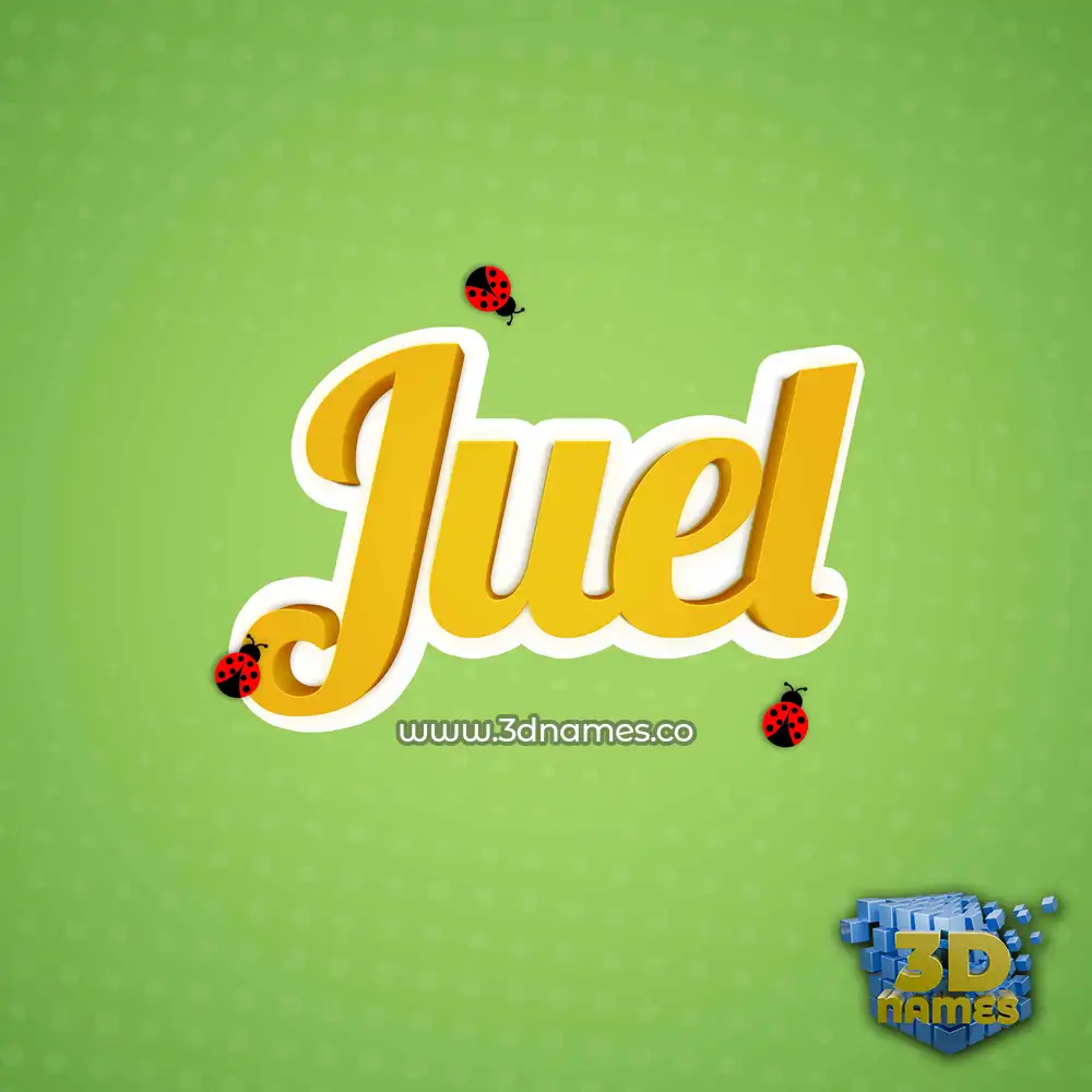 juel in Ladybugs style - 3D name wallpaper