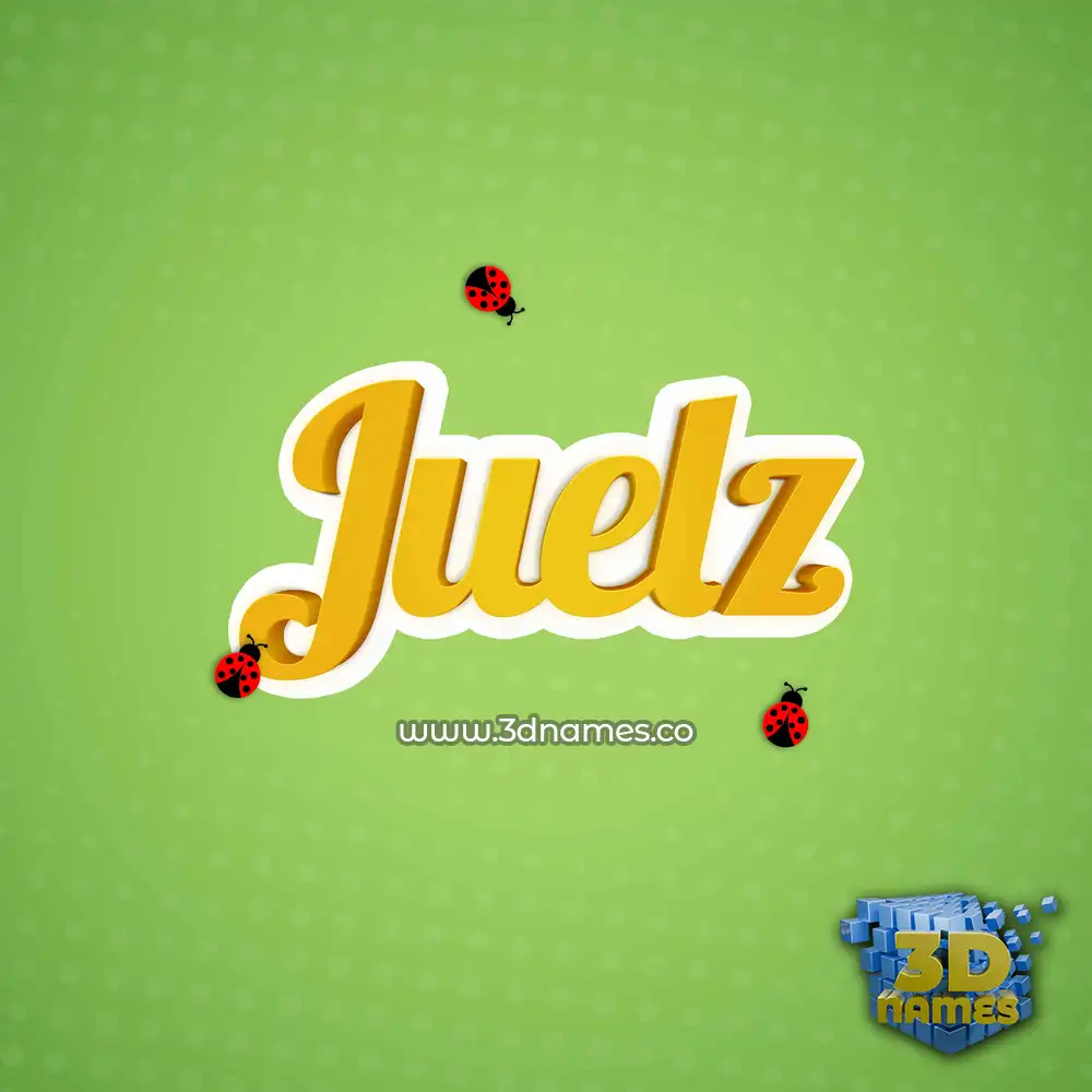 juelz in Ladybugs style - 3D name wallpaper