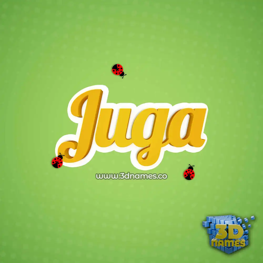 juga in Ladybugs style - 3D name wallpaper