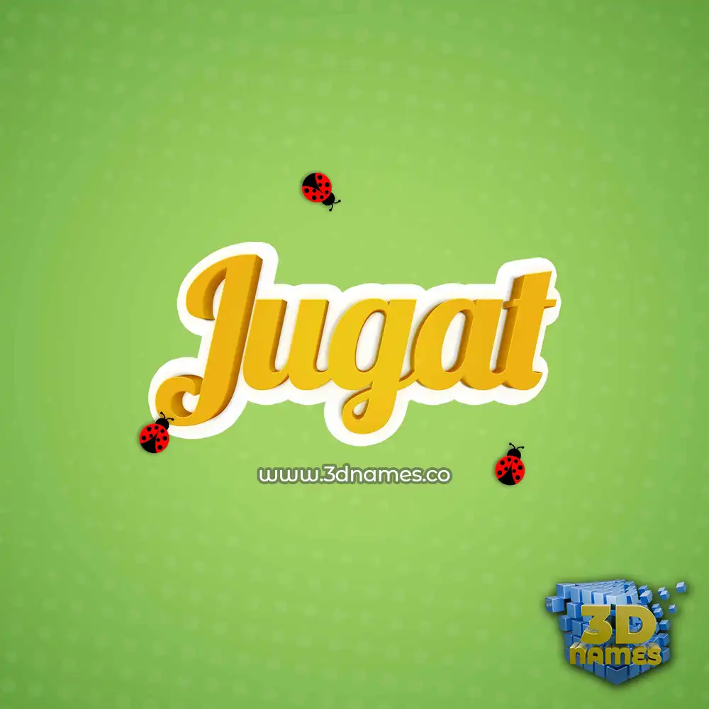jugat in Ladybugs style - 3D name wallpaper