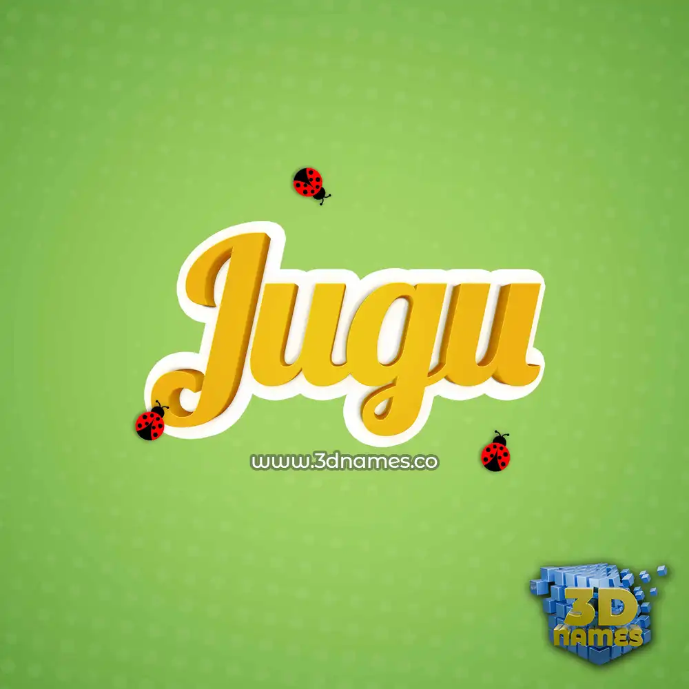 jugu in Ladybugs style - 3D name wallpaper