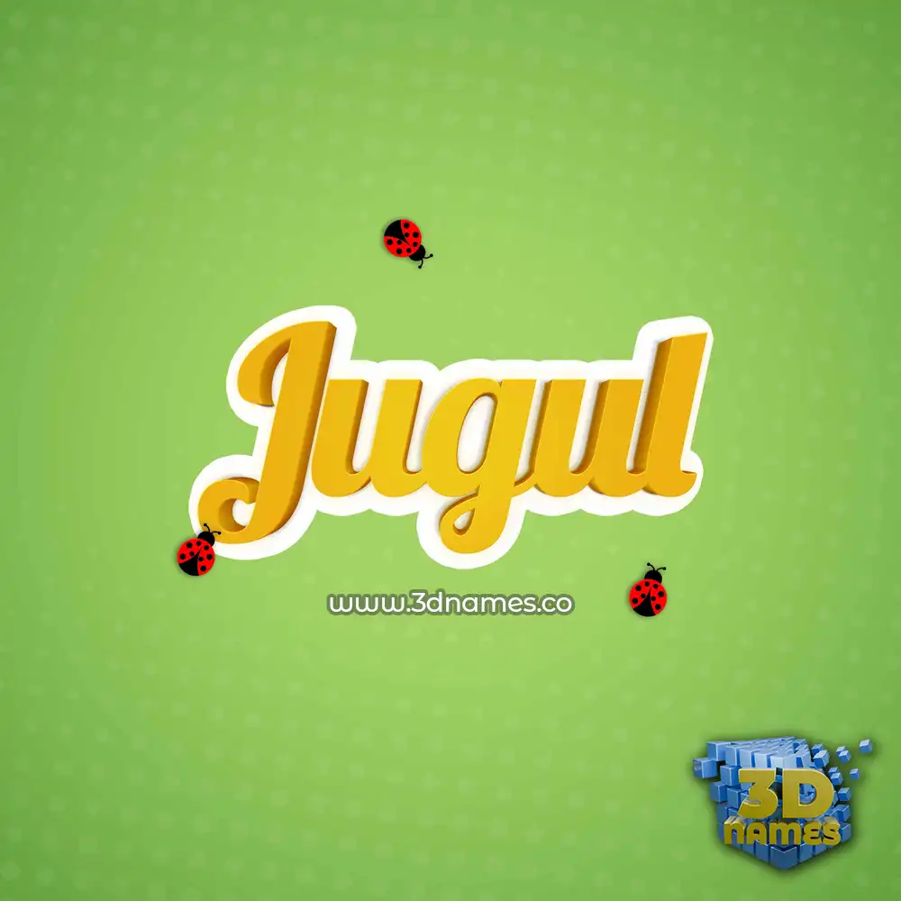 jugul in Ladybugs style - 3D name wallpaper
