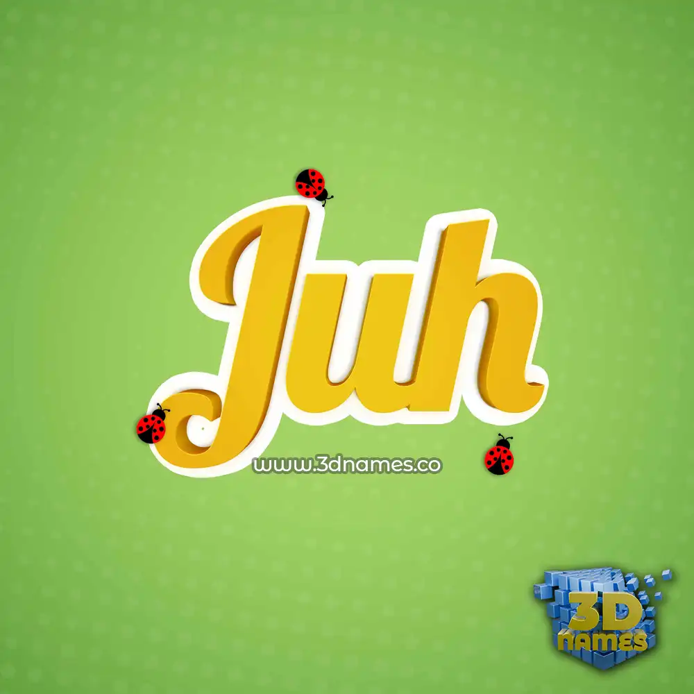 juh in Ladybugs style - 3D name wallpaper