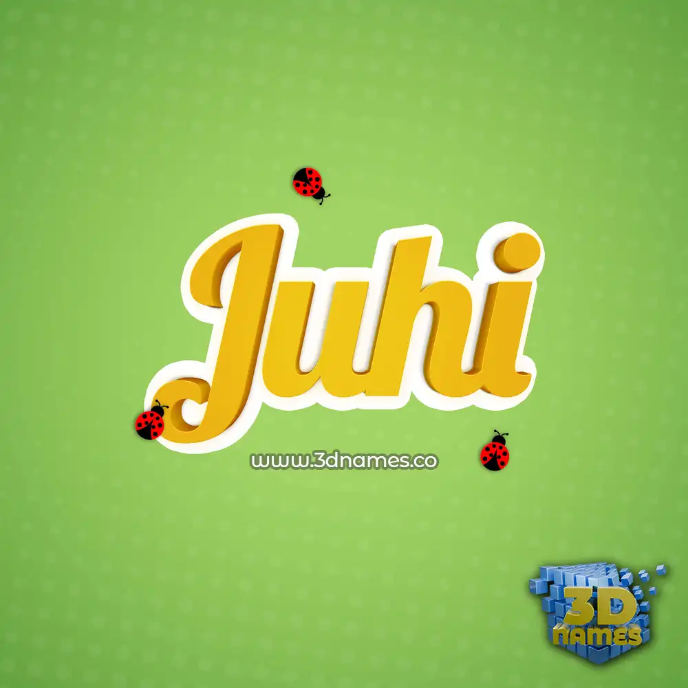 juhi in Ladybugs style - 3D name wallpaper