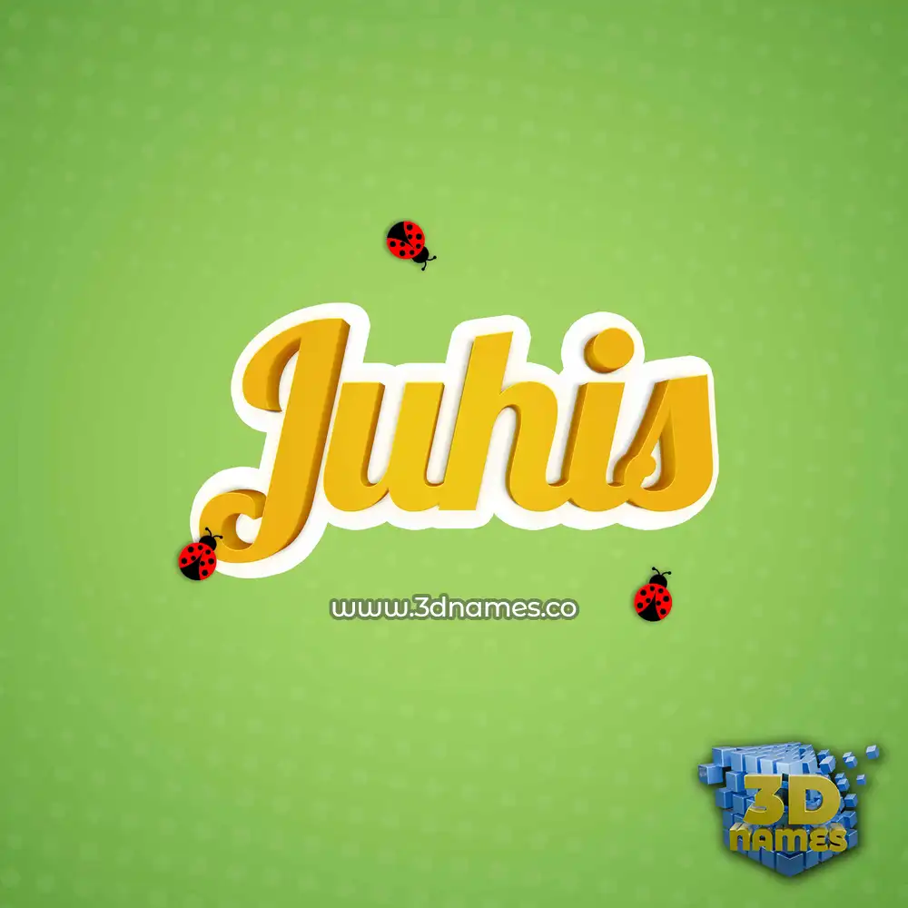 juhis in Ladybugs style - 3D name wallpaper