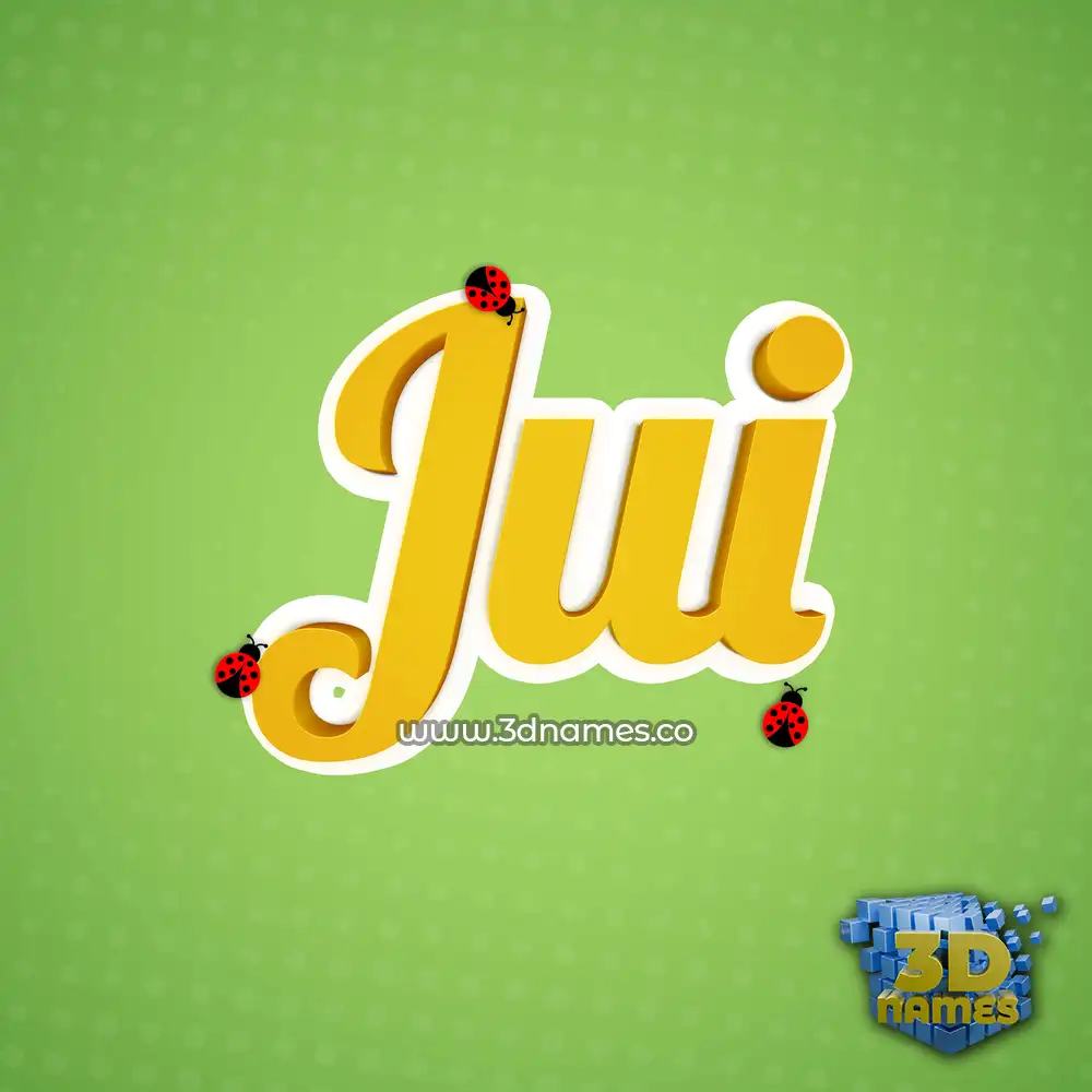 jui in Ladybugs style - 3D name wallpaper