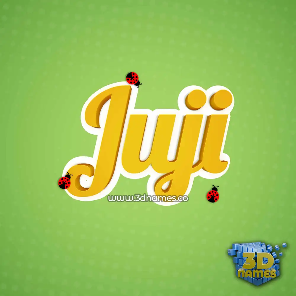 juji in Ladybugs style - 3D name wallpaper