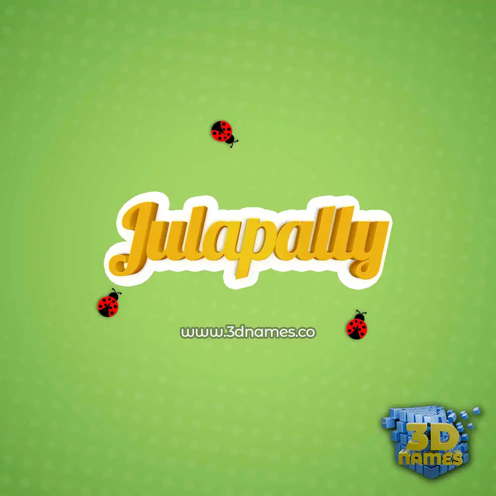 julapally in Ladybugs style - 3D name wallpaper