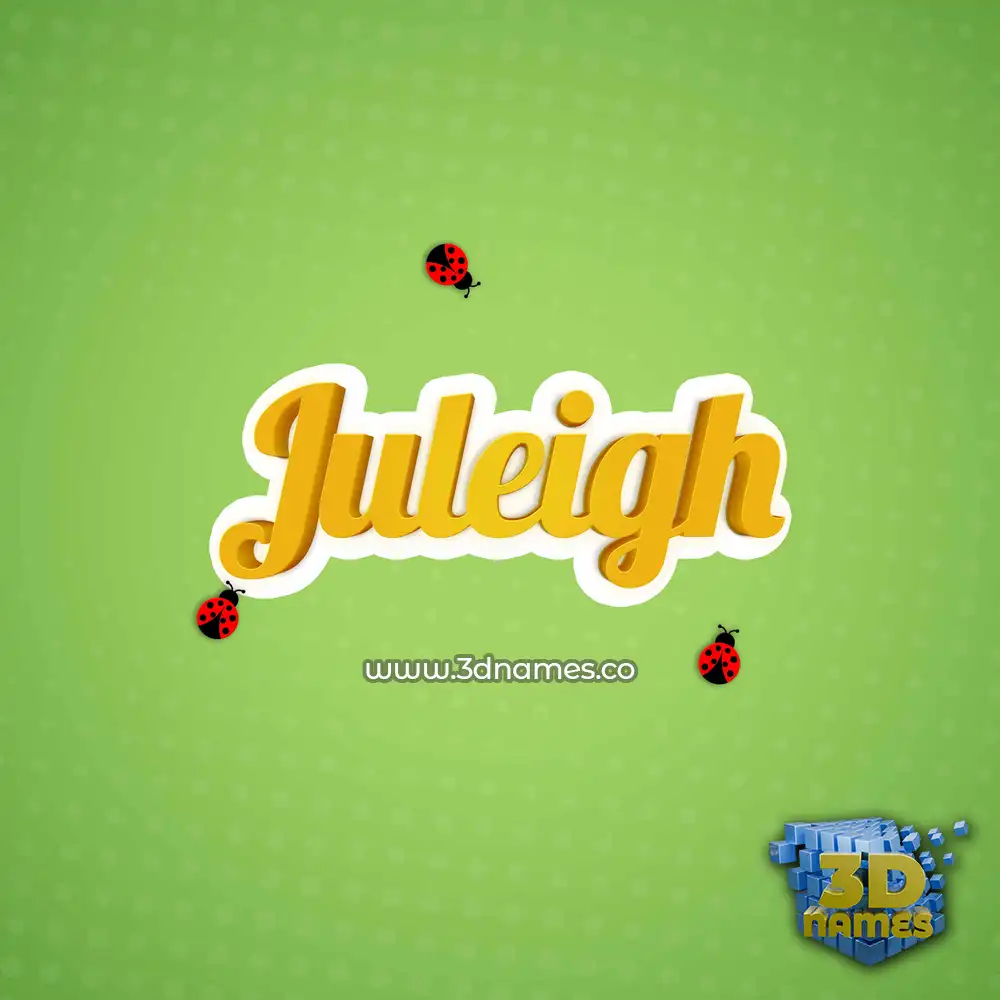 juleigh in Ladybugs style - 3D name wallpaper