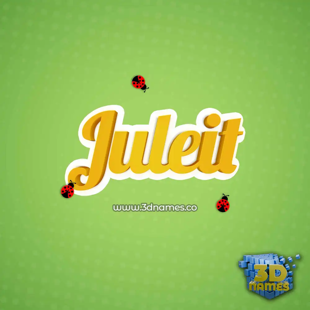 juleit in Ladybugs style - 3D name wallpaper