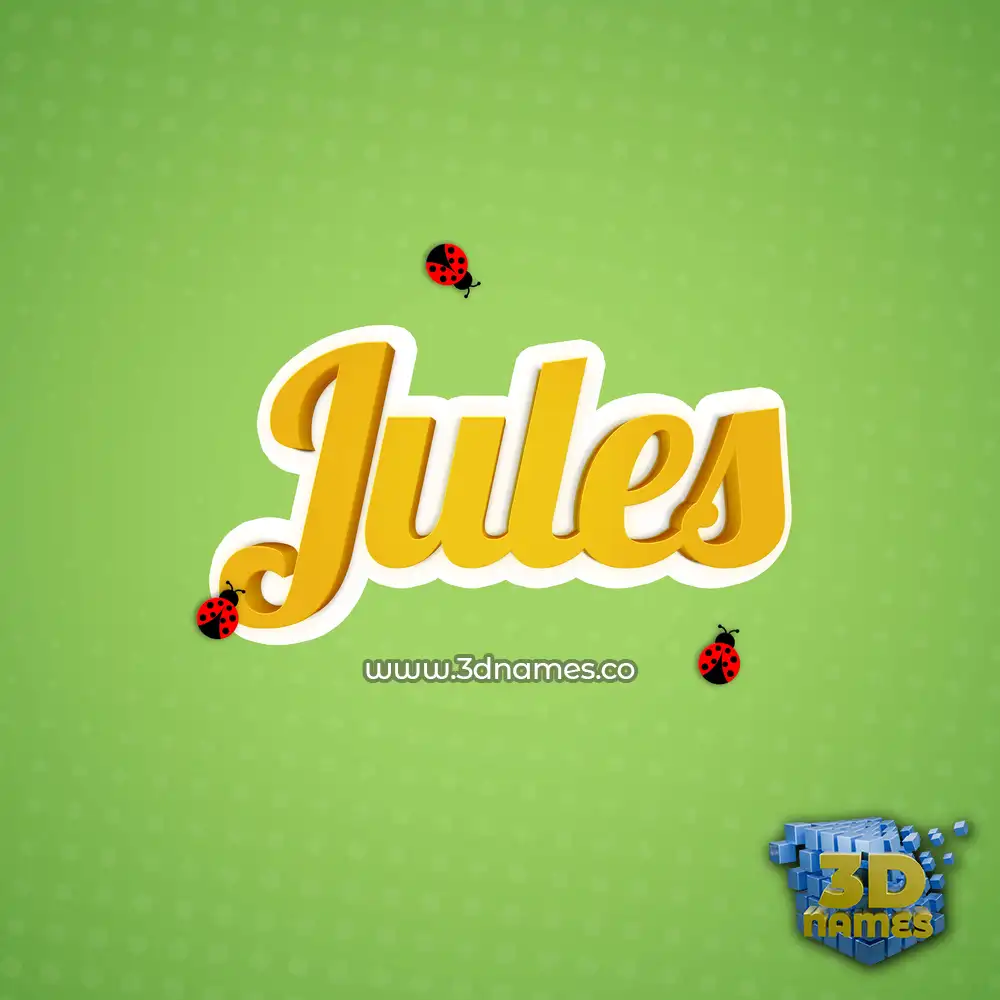 jules in Ladybugs style - 3D name wallpaper