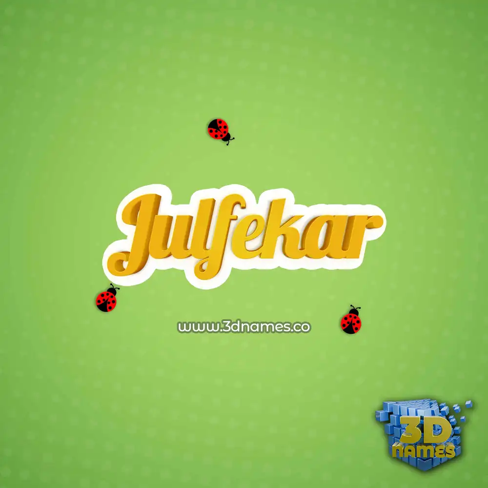 julfekar in Ladybugs style - 3D name wallpaper