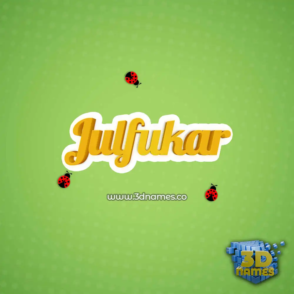 julfukar in Ladybugs style - 3D name wallpaper