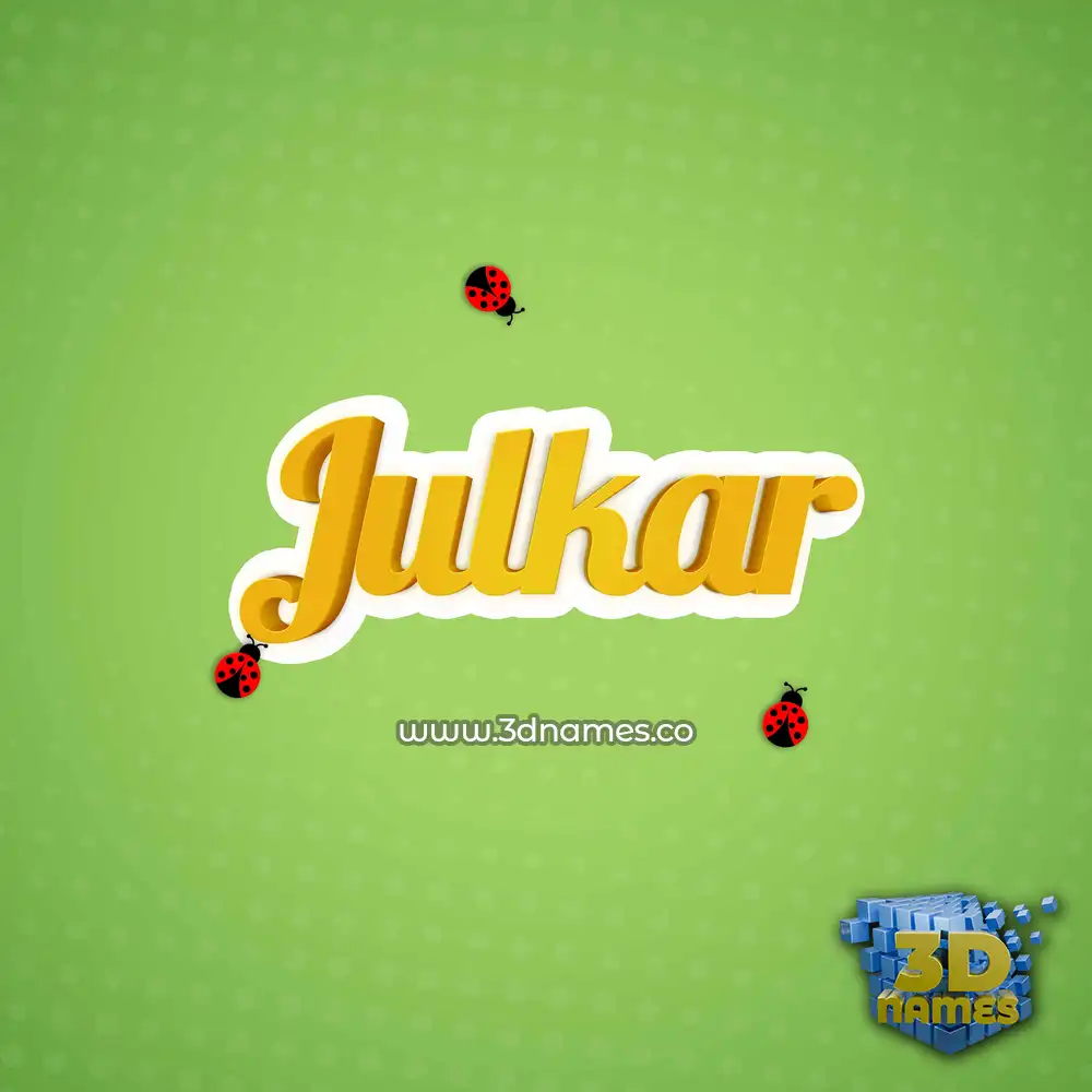 julkar in Ladybugs style - 3D name wallpaper