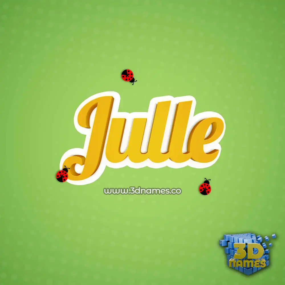 julle in Ladybugs style - 3D name wallpaper