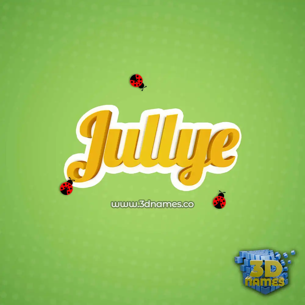 jullye in Ladybugs style - 3D name wallpaper