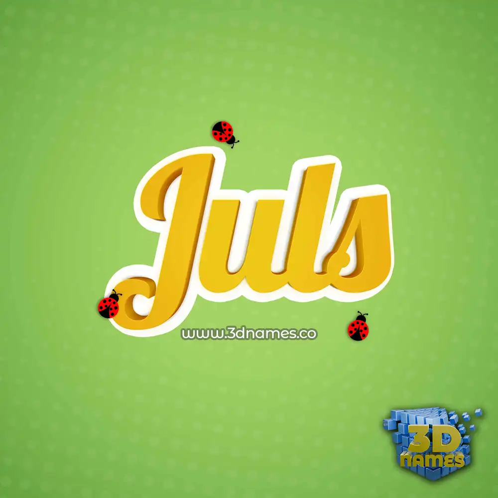 juls in Ladybugs style - 3D name wallpaper