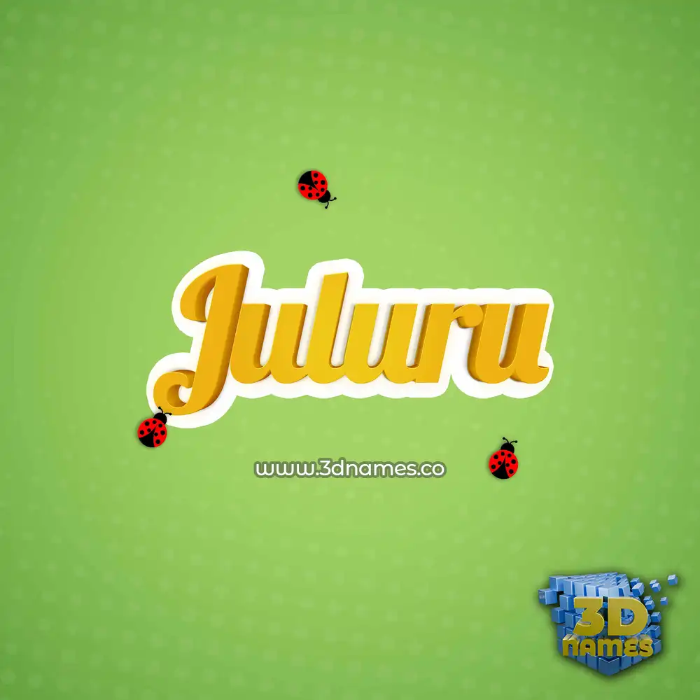 juluru in Ladybugs style - 3D name wallpaper