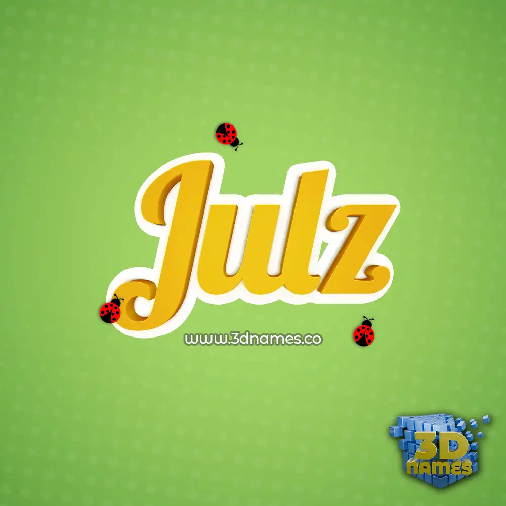 julz in Ladybugs style - 3D name wallpaper