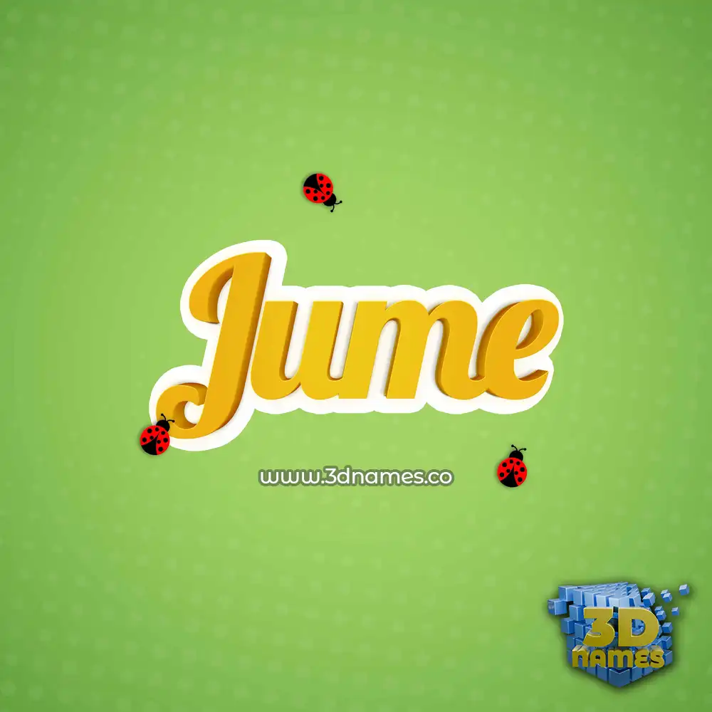 jume in Ladybugs style - 3D name wallpaper
