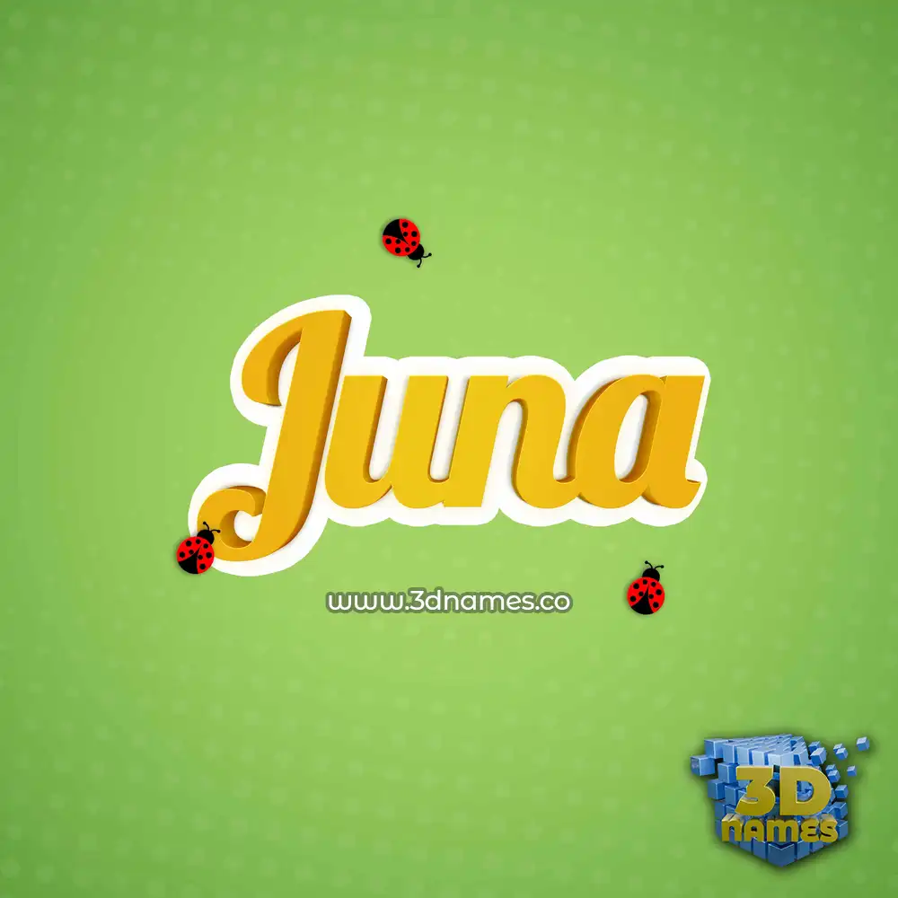 juna in Ladybugs style - 3D name wallpaper