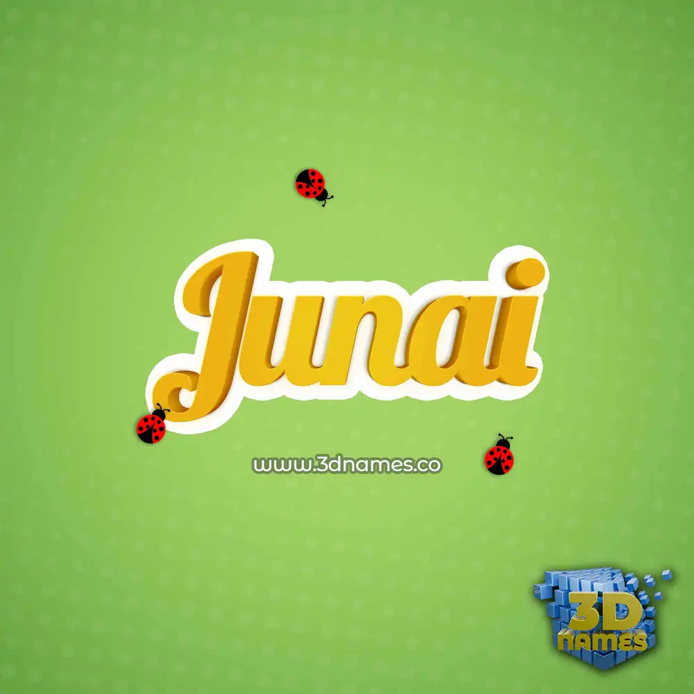 junai in Ladybugs style - 3D name wallpaper