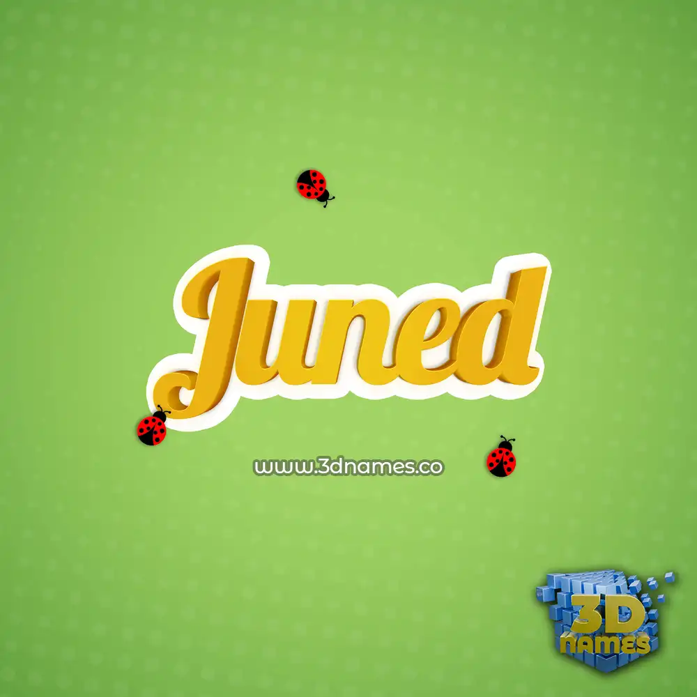 juned in Ladybugs style - 3D name wallpaper