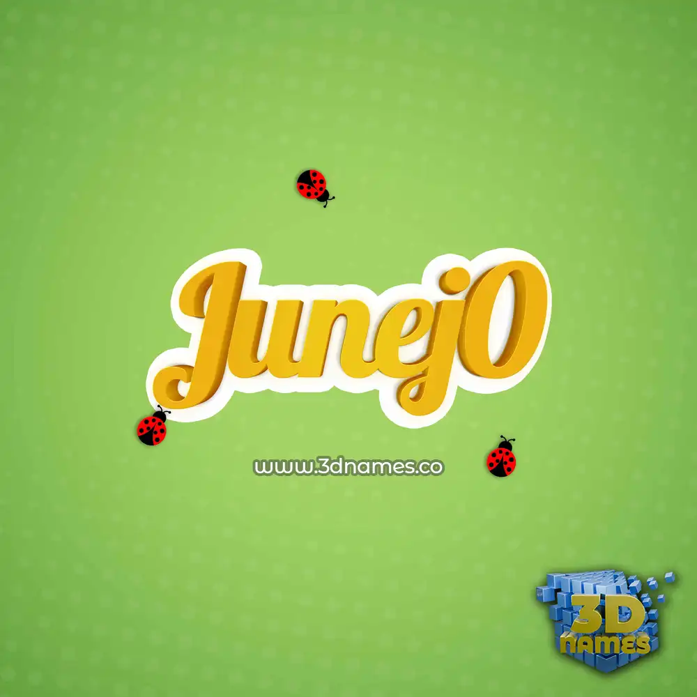 junej0 in Ladybugs style - 3D name wallpaper