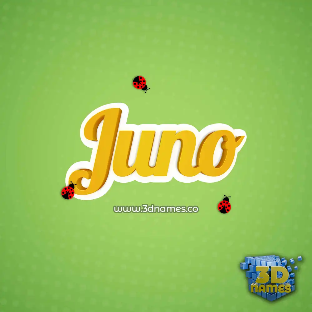 juno in Ladybugs style - 3D name wallpaper