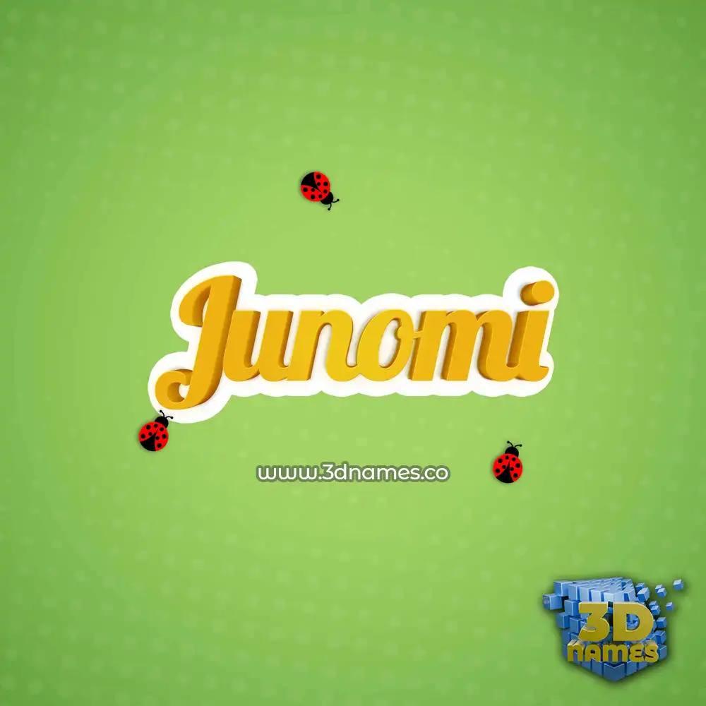 junomi in Ladybugs style - 3D name wallpaper