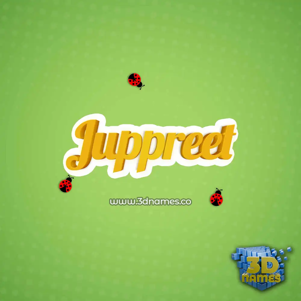 juppreet in Ladybugs style - 3D name wallpaper