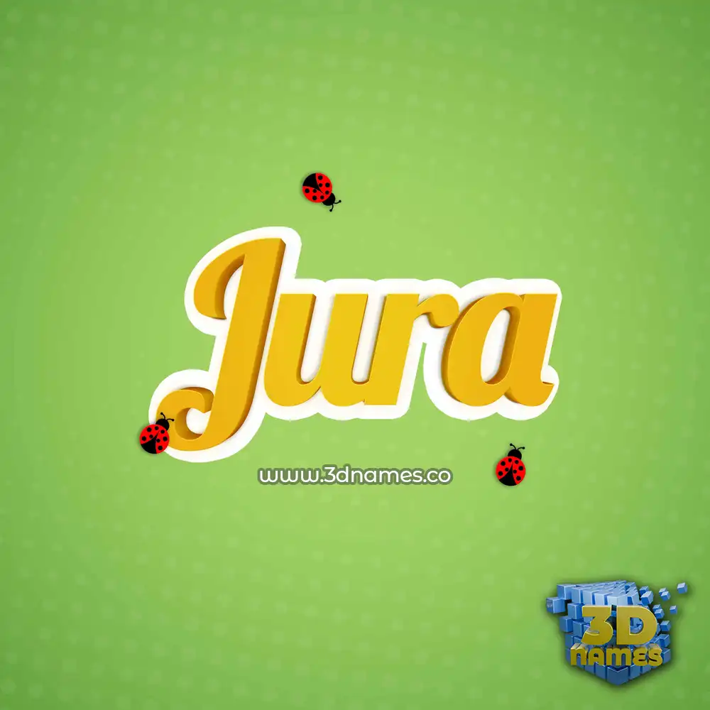 jura in Ladybugs style - 3D name wallpaper