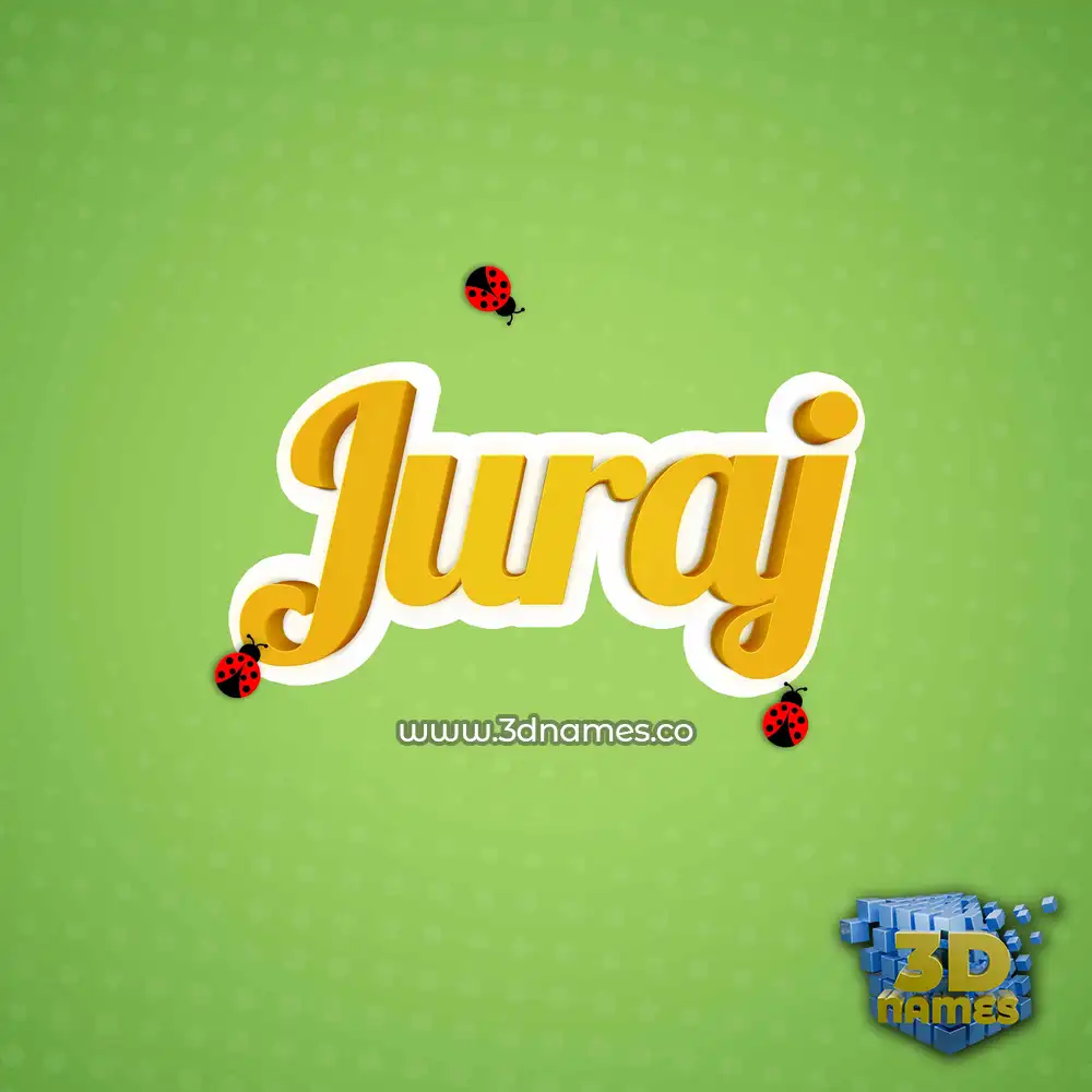 juraj in Ladybugs style - 3D name wallpaper