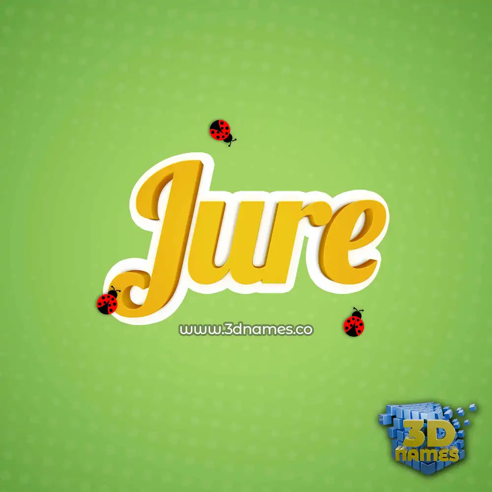 jure in Ladybugs style - 3D name wallpaper