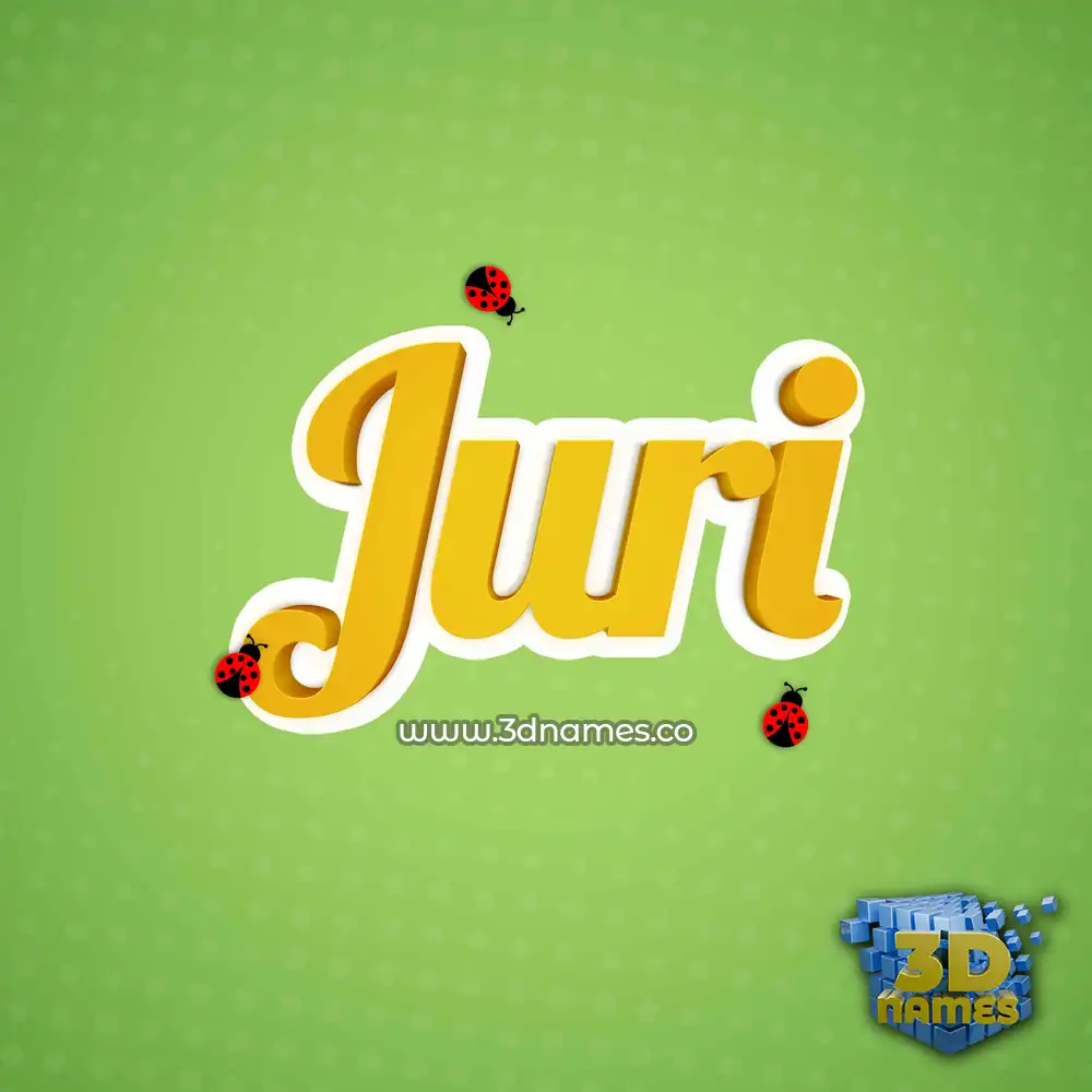 juri in Ladybugs style - 3D name wallpaper