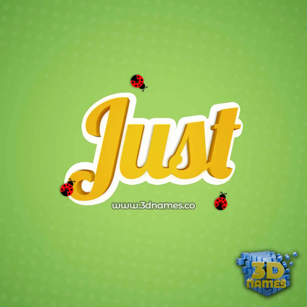 just in Ladybugs style - 3D name wallpaper