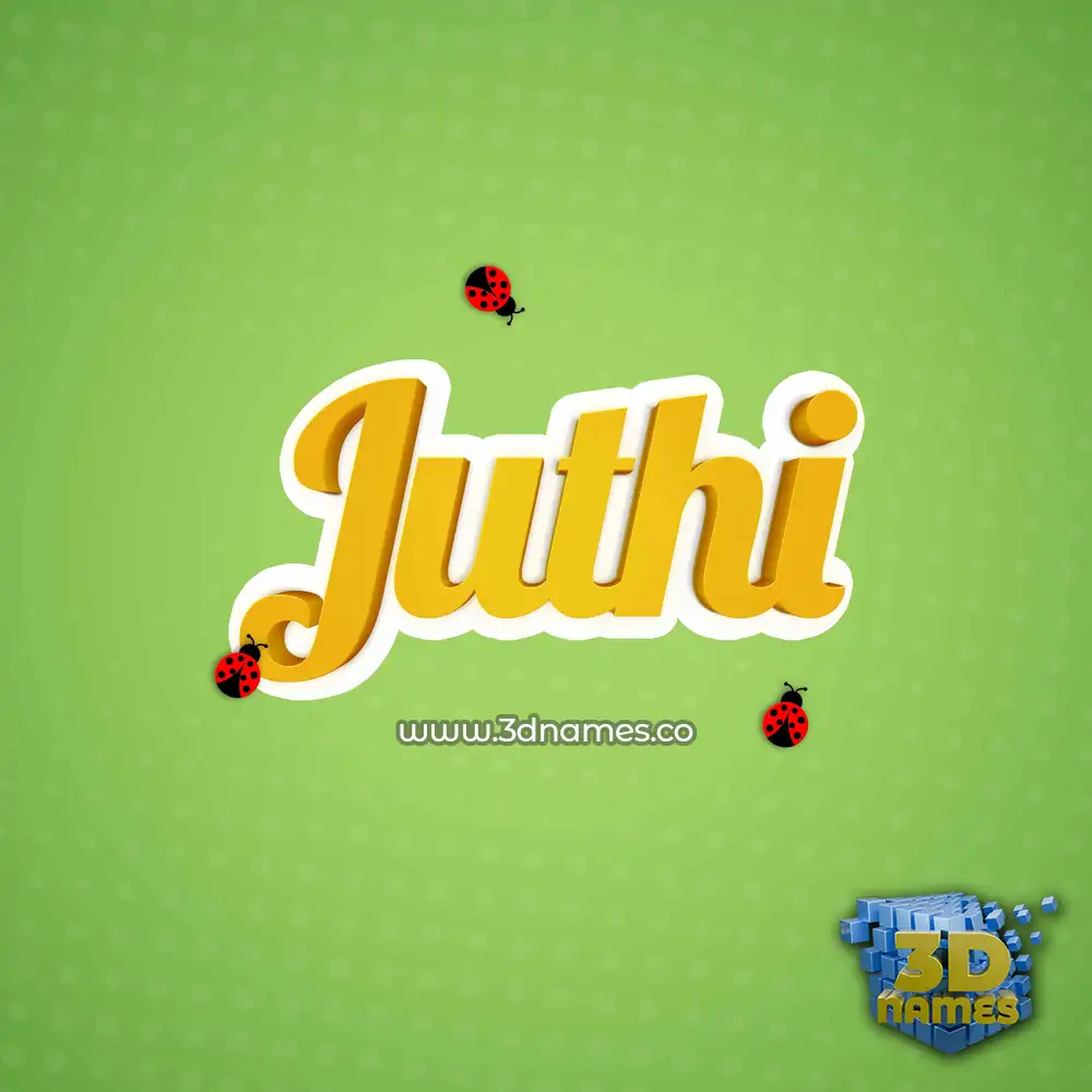 juthi in Ladybugs style - 3D name wallpaper