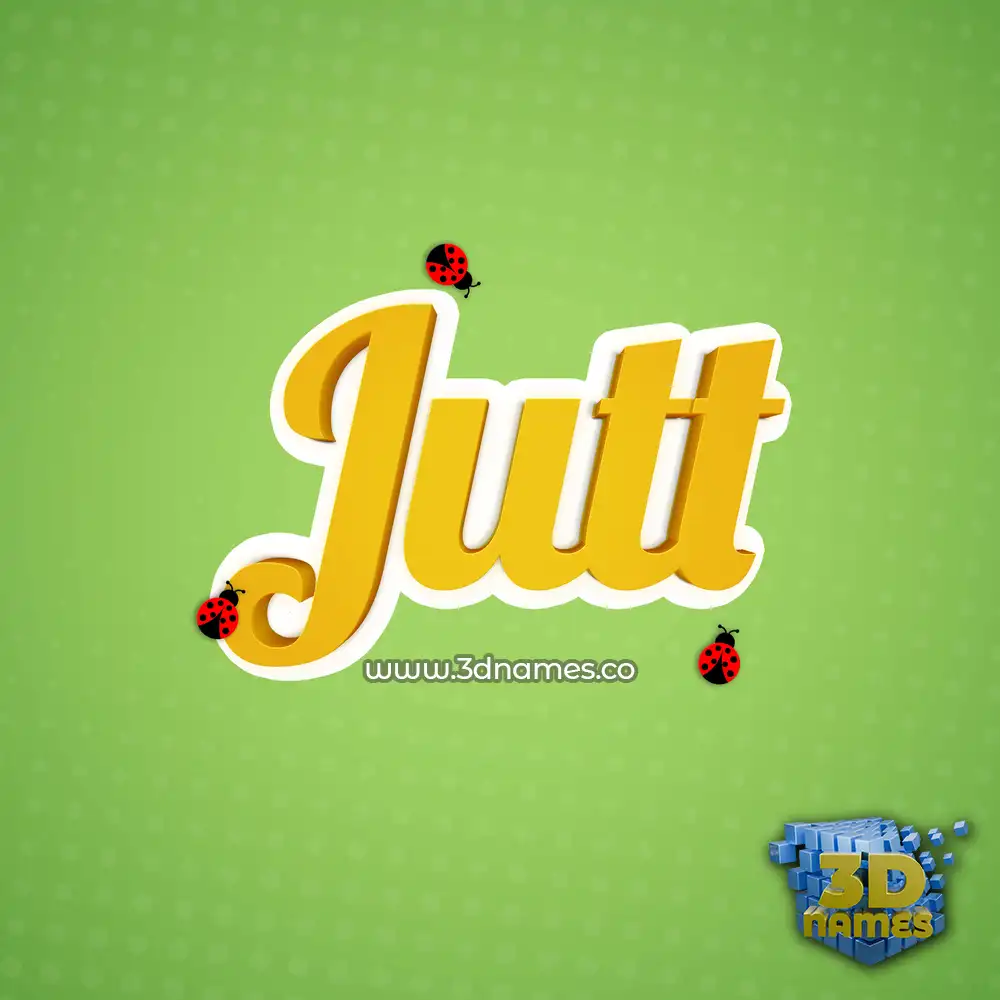 jutt in Ladybugs style - 3D name wallpaper