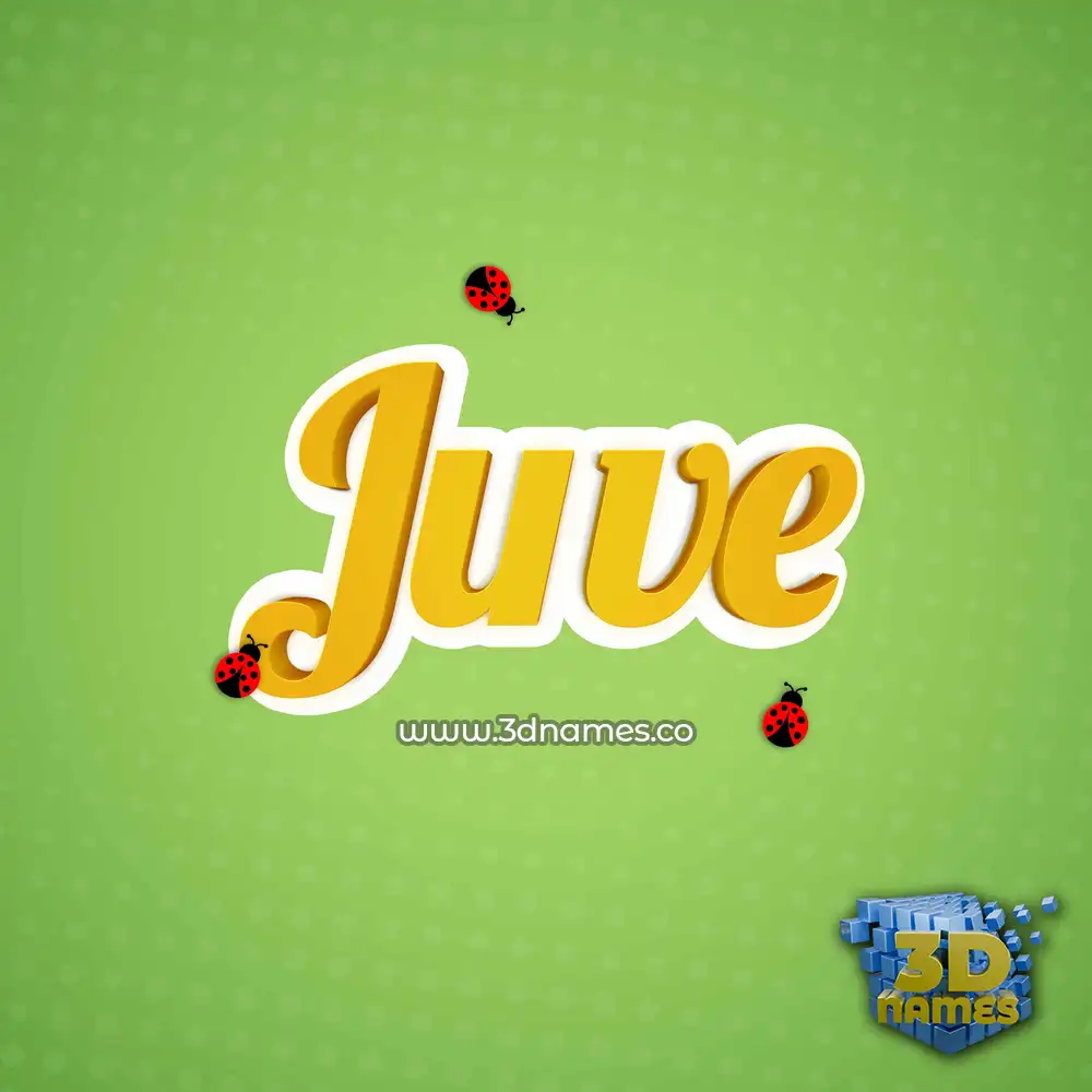 juve in Ladybugs style - 3D name wallpaper