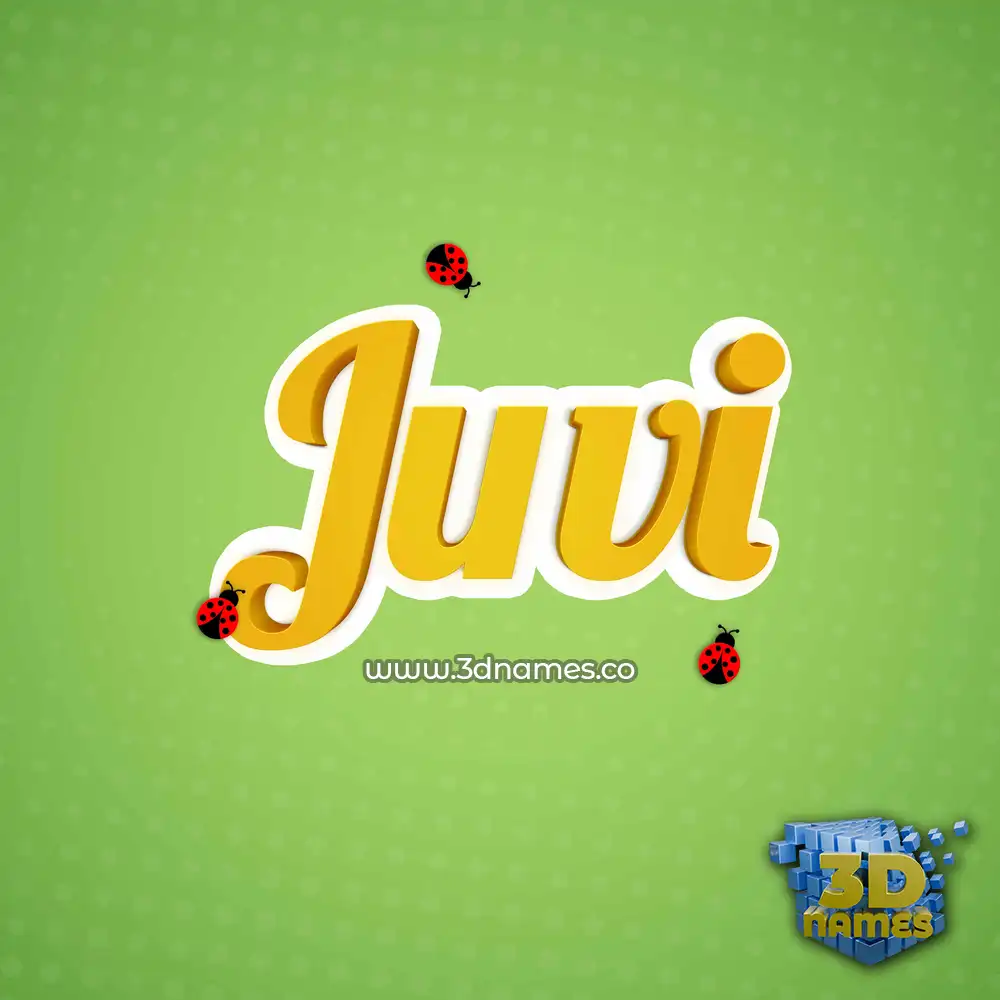 juvi in Ladybugs style - 3D name wallpaper