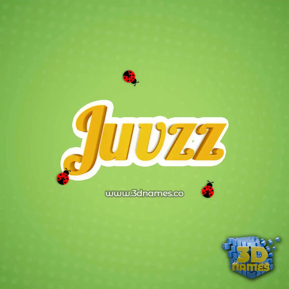 juvzz in Ladybugs style - 3D name wallpaper