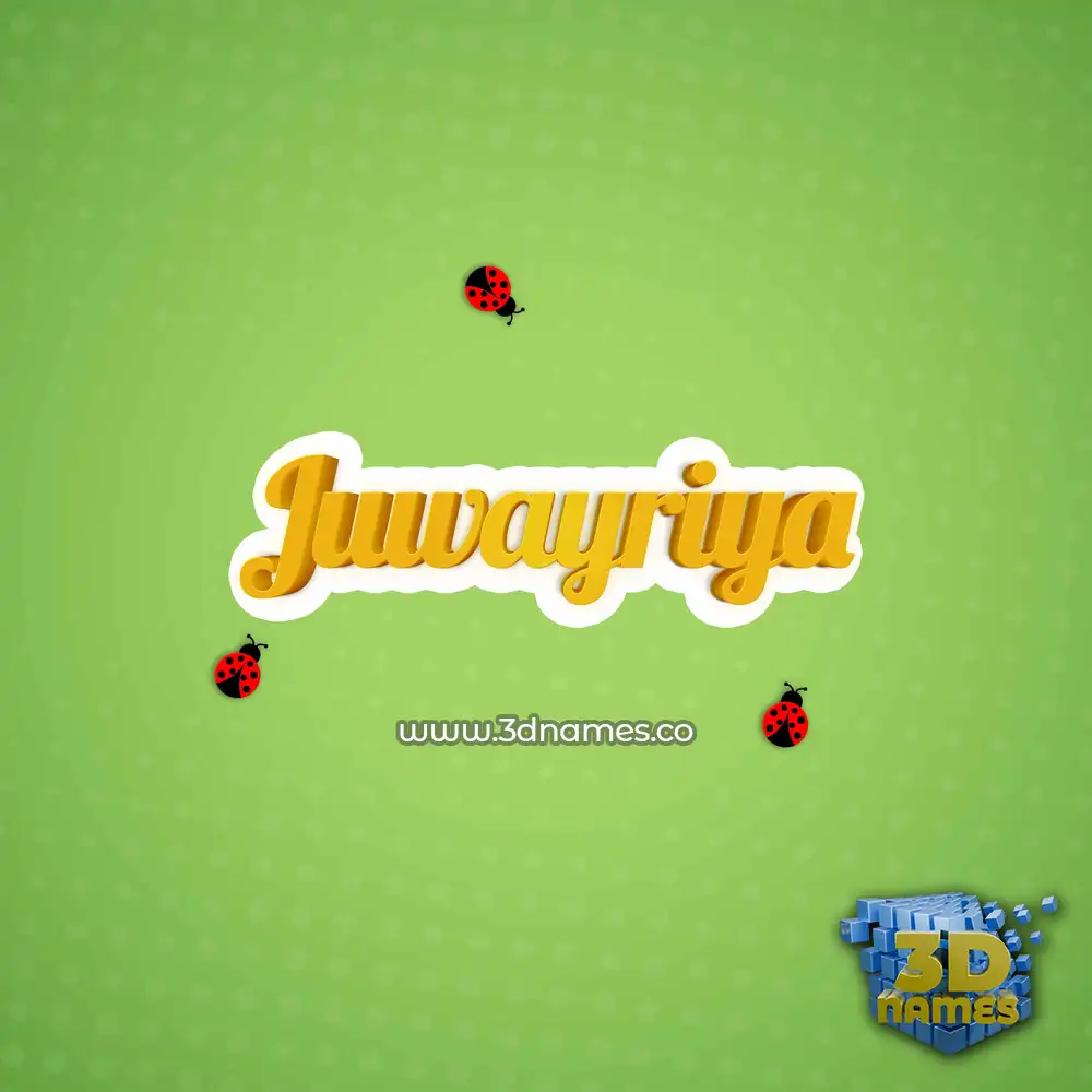 juwayriya in Ladybugs style - 3D name wallpaper