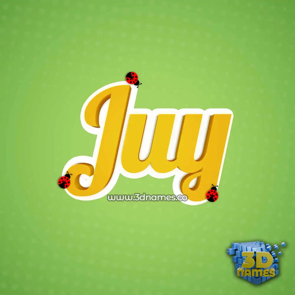 juy in Ladybugs style - 3D name wallpaper