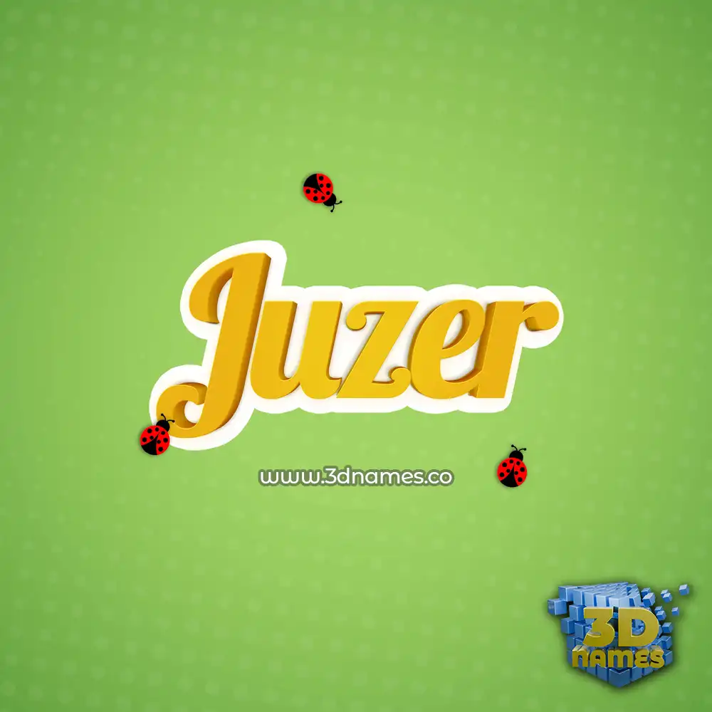 juzer in Ladybugs style - 3D name wallpaper