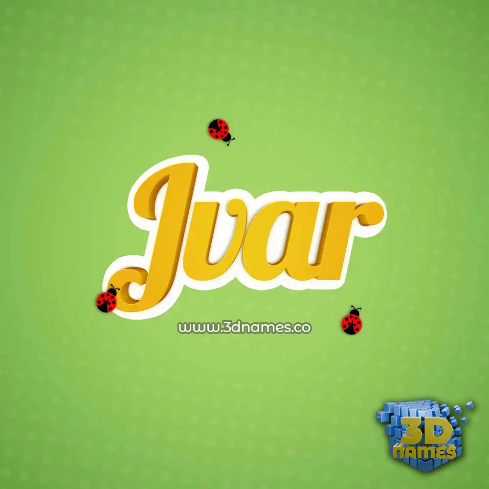 jvar in Ladybugs style - 3D name wallpaper