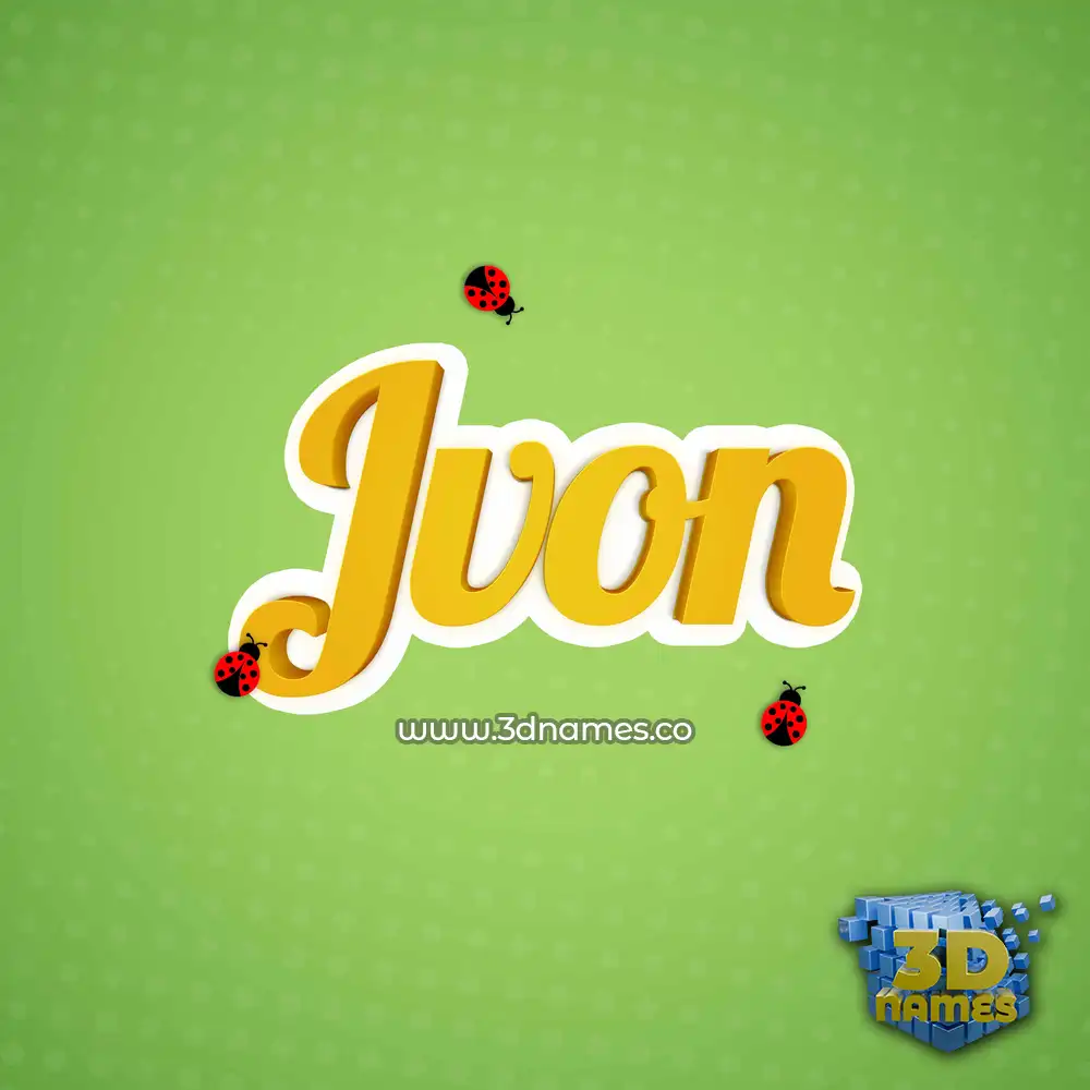 jvon in Ladybugs style - 3D name wallpaper